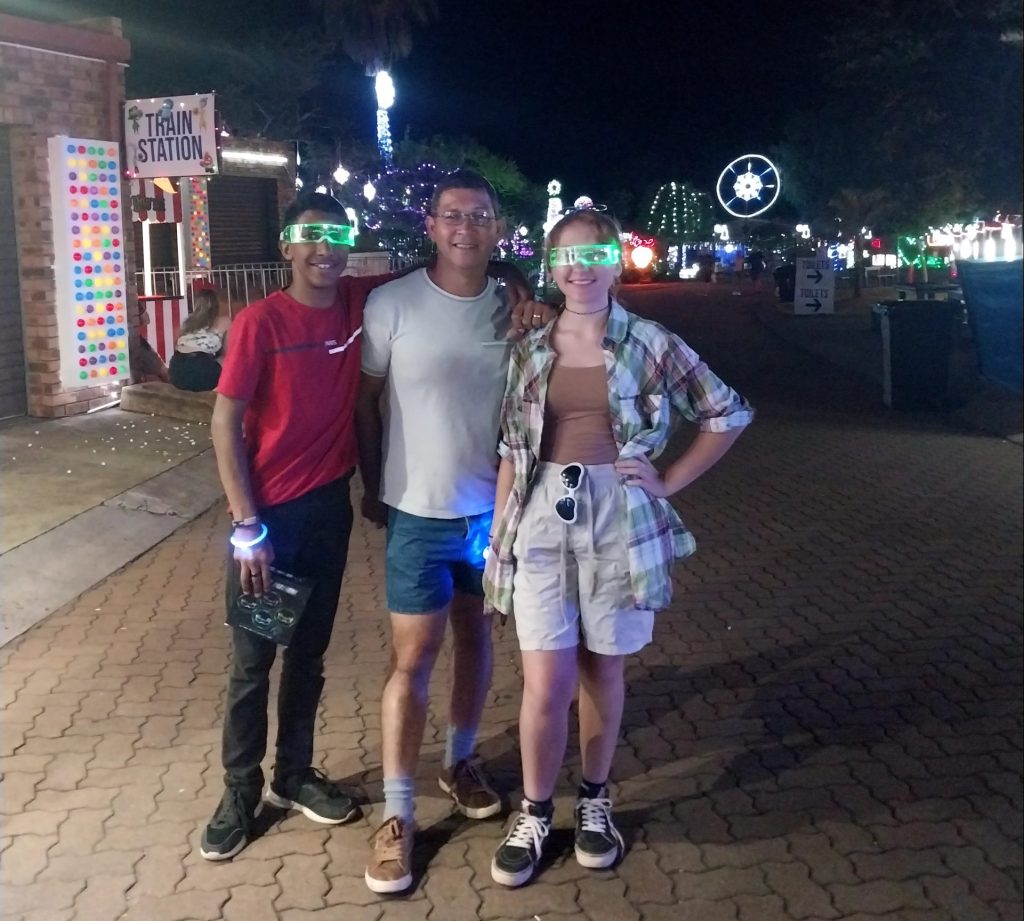 my family at the lights festival